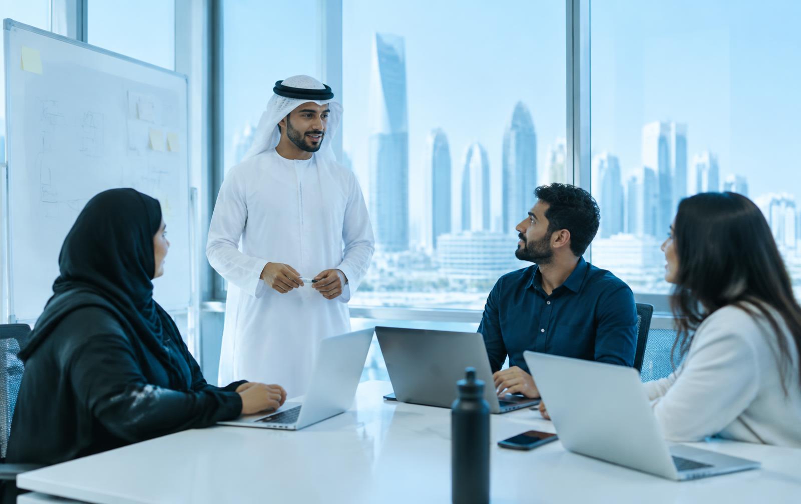 Founders in a meeting room